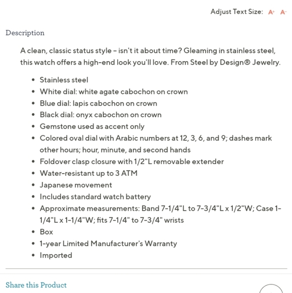 Steel by Design Blue Oval Ladies Watch - Picture 4 of 4